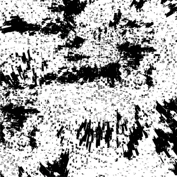 Grunge Hintergrund Mit Schwarzweißer Textur Abstraktes Muster Von Elementen Monochromer — Stockvektor