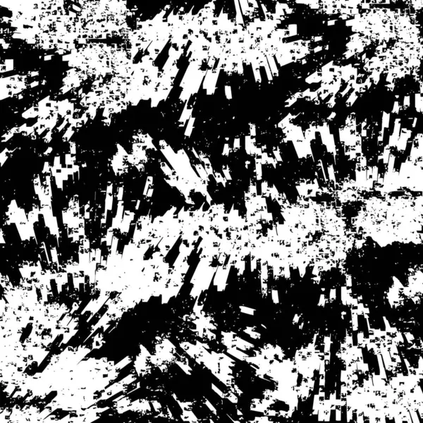 Grunge Hintergrund Mit Schwarzweißer Textur Abstraktes Muster Von Elementen Monochromer — Stockvektor