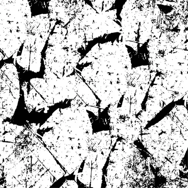 Background Black White Texture Abstract Monochrome Pattern Spots Cracks Dots — Stock Vector