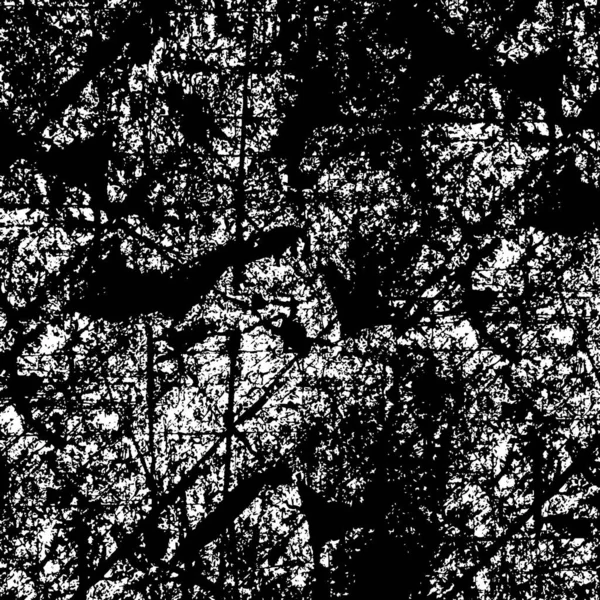 Czarno Biały Wektor Wzoru Grunge Abstrakcyjne Tło Monochromatyczne Elementy Pęknięcia — Wektor stockowy