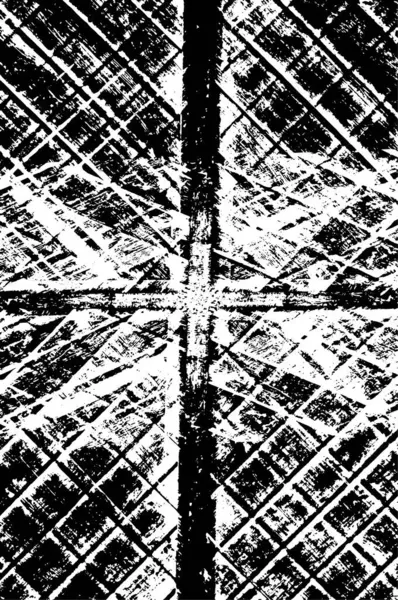 Grunge Black White Pattern Vector Abstract Background Monochrome Elements Cracks — Stock Vector