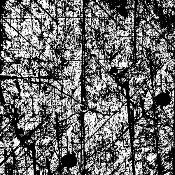 Grunge Monochromatický Vzor Neuspořádanými Škrábance Černobílé Pozadí Texturou — Stockový vektor