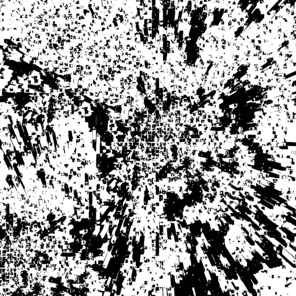 Modèle Graphique Monochrome Avec Des Rayures Désordonnées Fond Noir Blanc — Image vectorielle