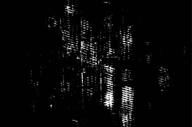 Grunge siyah beyaz desen. Monokrom parçacıkları soyut doku. Çatlakların, sürtünmelerin, çiplerin, lekelerin, mürekkep lekelerinin, çizgilerin arkaplanı.