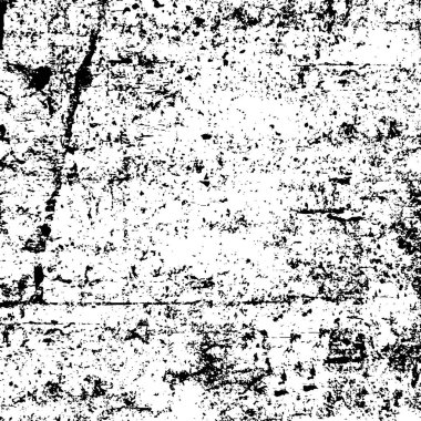 Grunge siyah beyaz desen. Monokrom parçacıkları soyut doku. Çatlakların, sürtünmelerin, çiplerin, lekelerin, mürekkep lekelerinin, çizgilerin arkaplanı.