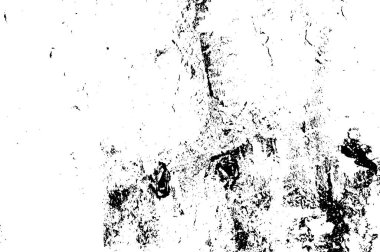 Grunge siyah beyaz desen. Monokrom parçacıkları soyut doku. Çatlakların, sürtünmelerin, çiplerin, lekelerin, mürekkep lekelerinin, çizgilerin arkaplanı.