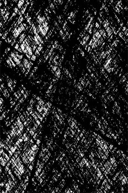 Grunge black and white pattern. Monochrome particles abstract texture. Background of cracks, scuffs, chips, stains, ink spots, lines. Dark design background surface. Gray printing element