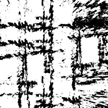 Grunge black and white pattern. Monochrome particles abstract texture. Background of cracks, scuffs, chips, stains, ink spots, lines. Dark design background surface. Gray printing element