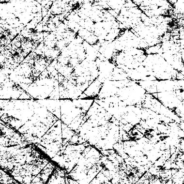 Grunge black and white pattern. Monochrome particles abstract texture. Background of cracks, scuffs, chips, stains, ink spots, lines. Dark design background surface. Gray printing element