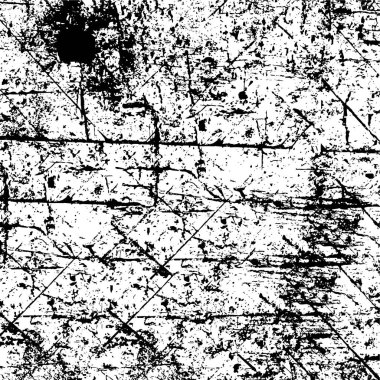 Vektör grunge dokusu. Siyah beyaz arka plan. Soyut monokrom resim koyu tonlarda solmuş bir efekt içerir
