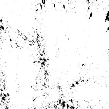 Vektör grunge dokusu. Siyah beyaz arka plan. Soyut monokrom resim koyu tonlarda solmuş bir efekt içerir
