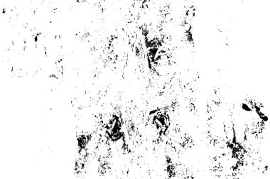 Vektör grunge dokusu. Siyah beyaz arka plan. Soyut monokrom resim koyu tonlarda solmuş bir efekt içerir