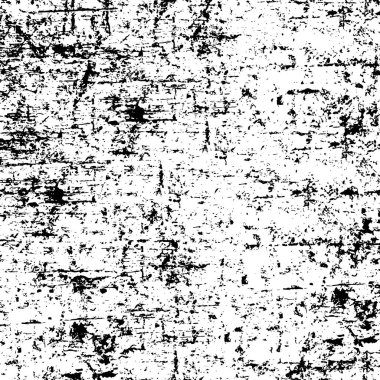 Vektör grunge dokusu. Siyah beyaz arka plan. Soyut monokrom resim koyu tonlarda solmuş bir efekt içerir