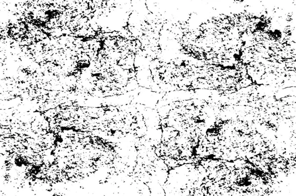 Grunge Siyah Beyaz Desen Monokrom Parçacıkları Soyut Doku Çatlakların Sürtünmelerin — Stok Vektör