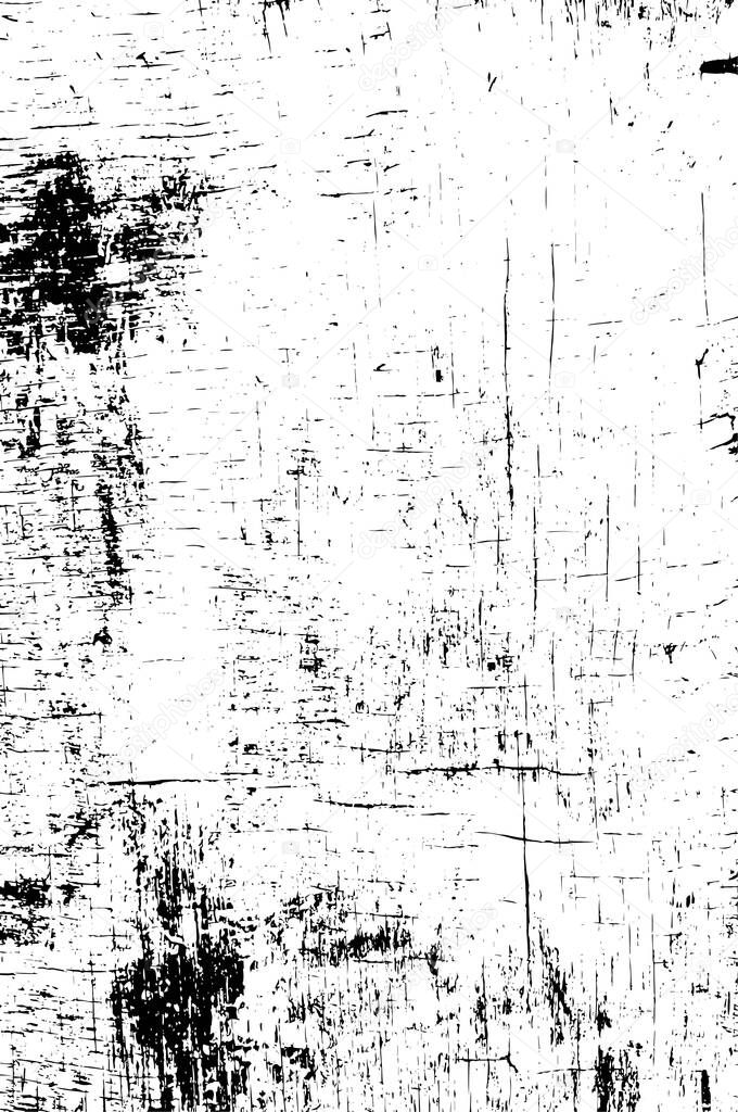 Vector grunge overlay texture. Black and white background. Abstract monochrome image includes a faded effect in dark tones