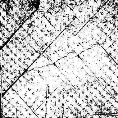 Çizik ve çiziklerle dolu siyah beyaz bir arka plan. Soyut vektör illüstrasyonu.