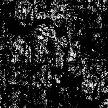 Grunge üst üste biniyor. Soyut siyah-beyaz vektör arkaplanı. Kirli desenli tek renkli vintage yüzey. 