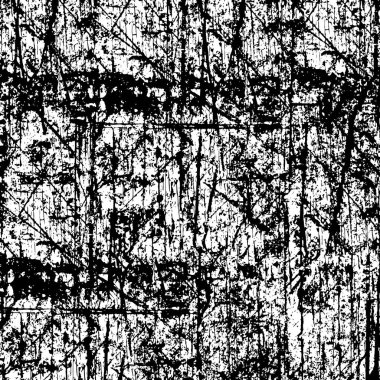 Grunge üst üste biniyor. Soyut siyah-beyaz vektör arkaplanı. Kirli desenli tek renkli vintage yüzey. 