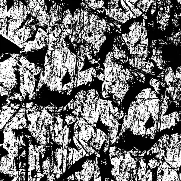 黒と白のテクスチャに傷と線で悩まされた背景 抽象ベクトルイラスト — ストックベクタ