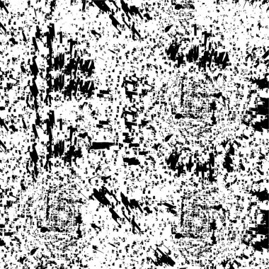 Sert siyah-beyaz dokular. Grunge 'un geçmişi. Soyut doku etkisi. Vektör İllüstrasyonu