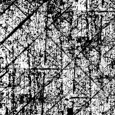 Sert siyah-beyaz dokular. Grunge 'un geçmişi. Soyut doku etkisi. Vektör İllüstrasyonu