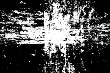 Grunge dokusu. Soyut siyah beyaz arka plan. Tek renkli vintage yüzey 