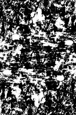 Grunge üst üste biniyor. Soyut siyah-beyaz vektör arkaplanı. Çatlak, leke ve noktalarda kirli desenli tek renkli klasik yüzey. Karanlık korku tarzında eski bir duvar.