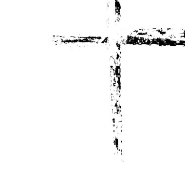 Grunge üst üste biniyor. Soyut siyah-beyaz vektör arkaplanı. Çatlak, leke ve noktalarda kirli desenli tek renkli klasik yüzey. Karanlık korku tarzında eski bir duvar.