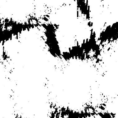 Sert, çizik, sıçramış grunge desenli fırça darbeleri. Dokuları üst üste koy. Siyah-beyaz boyanmış kağıt dokusu. Skeç grunge tasarımı. Poster, kapak, afiş, taklit, çıkartma düzeni için kullan