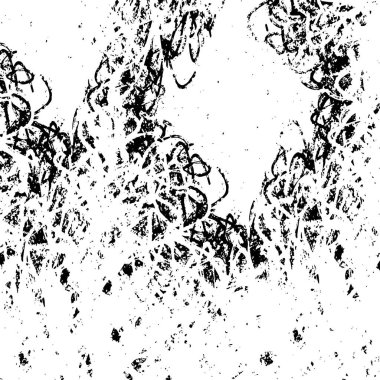 Sert, çizik, sıçramış grunge desenli fırça darbeleri. Dokuları üst üste koy. Siyah-beyaz boyanmış kağıt dokusu. Skeç grunge tasarımı. Poster, kapak, afiş, taklit, çıkartma düzeni için kullan