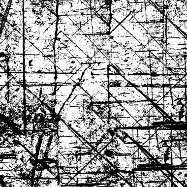 Sert, çizik, sıçramış grunge desenli fırça darbeleri. Dokuları üst üste koy. Siyah-beyaz boyanmış kağıt dokusu. Skeç grunge tasarımı. Poster, kapak, afiş, taklit, çıkartma düzeni için kullan