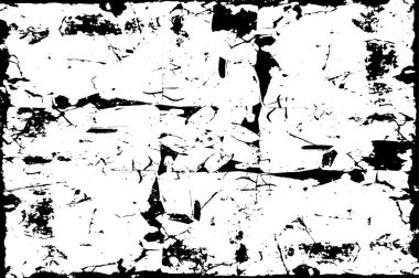 Sert, çizik, sıçramış grunge desenli fırça darbeleri. Dokuları üst üste koy. Siyah-beyaz boyanmış kağıt dokusu. Skeç grunge tasarımı. Poster, kapak, afiş, taklit, çıkartma düzeni için kullan