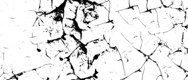 Çatlamış beton, taş ya da asfaltın sıkıntılı örtülü dokusu. Grunge 'un arka planı. soyut yarım ton vektör çizimi