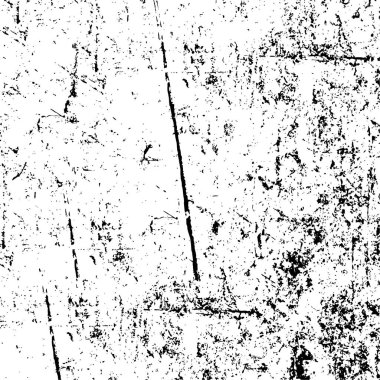 Çatlamış beton, taş ya da asfaltın sıkıntılı örtülü dokusu. Grunge 'un arka planı. soyut yarım ton vektör çizimi