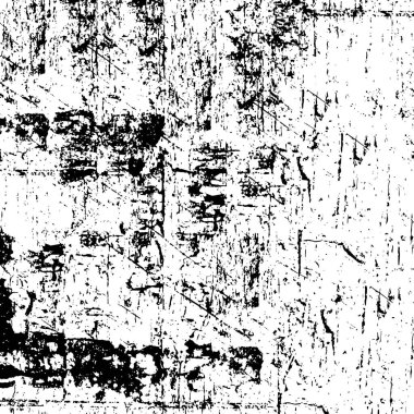 Çatlamış beton, taş ya da asfaltın sıkıntılı örtülü dokusu. Grunge 'un arka planı. soyut yarım ton vektör çizimi