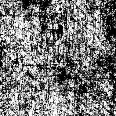 Çatlamış beton, taş ya da asfaltın sıkıntılı örtülü dokusu. Grunge 'un arka planı. soyut yarım ton vektör çizimi