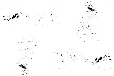 Grunge üst üste biniyor. Soyut siyah-beyaz vektör arkaplanı. Çatlak, leke ve noktalarda kirli desenli tek renkli klasik yüzey. Karanlık korku tarzında eski bir duvar.