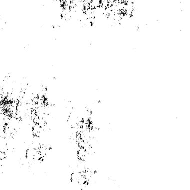 Grunge üst üste biniyor. Soyut siyah-beyaz vektör arkaplanı. Çatlak, leke ve noktalarda kirli desenli tek renkli klasik yüzey. Karanlık korku tarzında eski bir duvar.