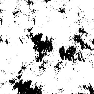Grunge üst üste biniyor. Soyut siyah-beyaz vektör arkaplanı. Çatlak, leke ve noktalarda kirli desenli tek renkli klasik yüzey. Karanlık korku tarzında eski bir duvar.