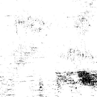 Grunge üst üste biniyor. Soyut siyah-beyaz vektör arkaplanı. Çatlak, leke ve noktalarda kirli desenli tek renkli klasik yüzey. Karanlık korku tarzında eski bir duvar.