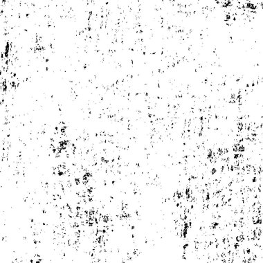 Grunge üst üste biniyor. Soyut siyah-beyaz vektör arkaplanı. Çatlak, leke ve noktalarda kirli desenli tek renkli klasik yüzey. Karanlık korku tarzında eski bir duvar.