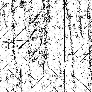 Grunge üst üste biniyor. Soyut siyah-beyaz vektör arkaplanı. Çatlak, leke ve noktalarda kirli desenli tek renkli klasik yüzey. Karanlık korku tarzında eski bir duvar.