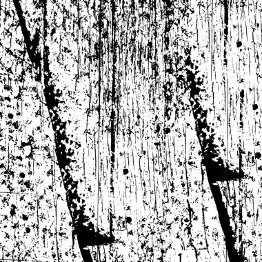 Grunge üst üste biniyor. Soyut siyah-beyaz vektör arkaplanı. Çatlak, leke ve noktalarda kirli desenli tek renkli klasik yüzey. Karanlık korku tarzında eski bir duvar.