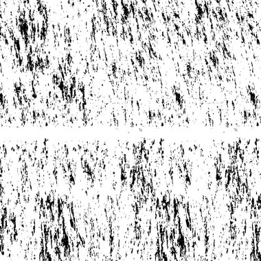 Grunge üst üste biniyor. Soyut siyah-beyaz vektör arkaplanı. Çatlak, leke ve noktalarda kirli desenli tek renkli klasik yüzey. Karanlık korku tarzında eski bir duvar.
