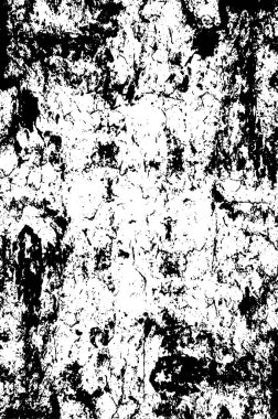 Vektör grunge dokusu. Siyah beyaz arka plan. Soyut monokrom resim koyu tonlarda solmuş bir efekt içerir