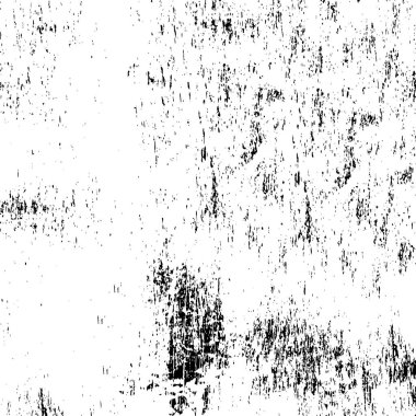 Grunge üst üste biniyor. Soyut siyah-beyaz vektör arkaplanı. Çatlak, leke ve noktalarda kirli desenli tek renkli klasik yüzey. Karanlık korku tarzında eski bir duvar.