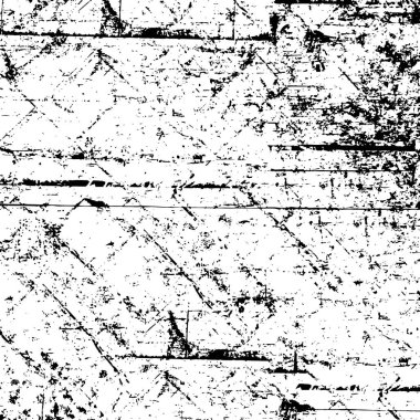 Vektör grunge dokusu. Siyah beyaz arka plan. Soyut monokrom resim koyu tonlarda solmuş bir efekt içerir
