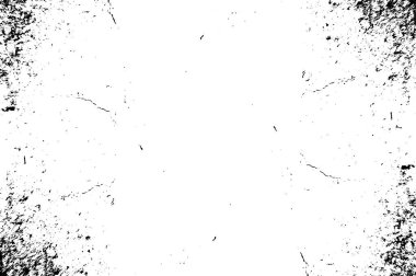 Vektör grunge dokusu. Siyah beyaz arka plan. Soyut monokrom resim koyu tonlarda solmuş bir efekt içerir