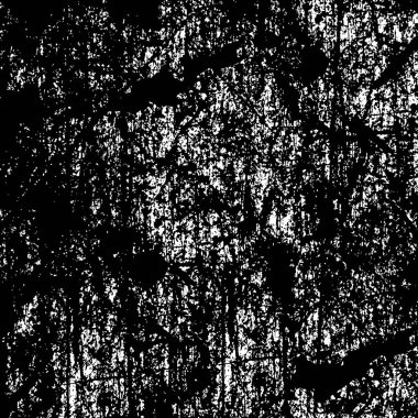 Vektör grunge dokusu. Siyah beyaz arka plan. Soyut monokrom resim koyu tonlarda solmuş bir efekt içerir