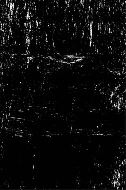 Vektör grunge dokusu. Siyah beyaz arka plan. Soyut monokrom resim koyu tonlarda solmuş bir efekt içerir